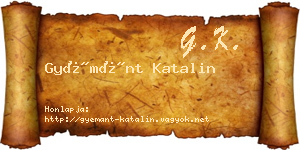Gyémánt Katalin névjegykártya