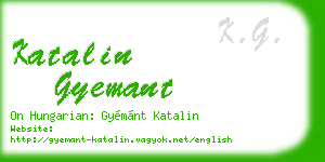 katalin gyemant business card