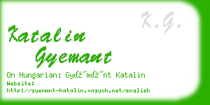 katalin gyemant business card
